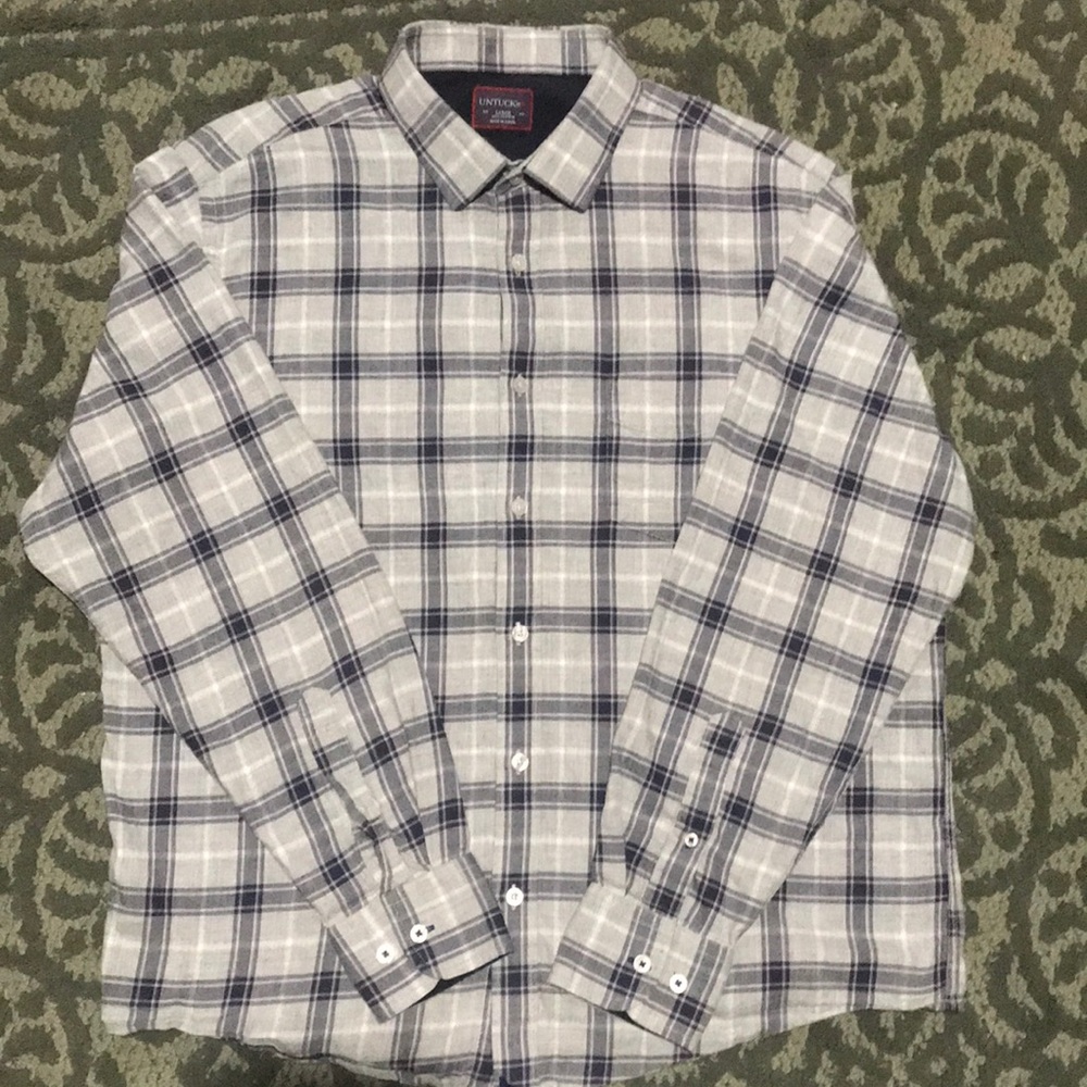 UNTUCKit Lightweight Flannel Shirt (L)